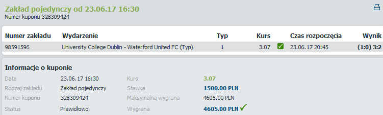 trafiony typ piątek 23.06