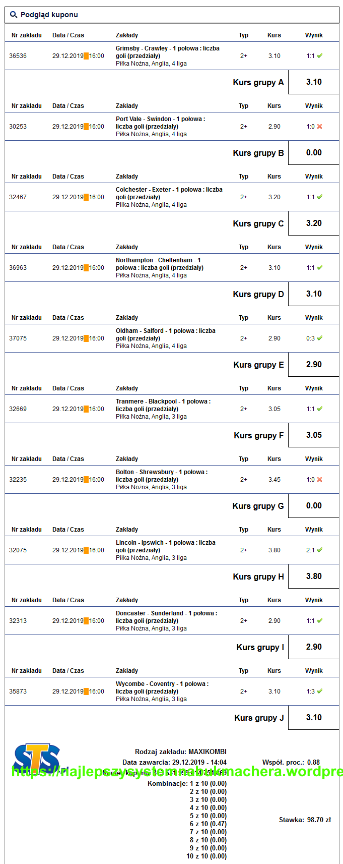 pakiet na niedzielę 29.12.2019