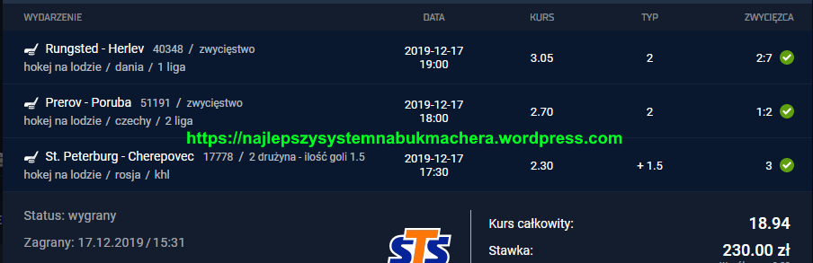 płatny pakiet na wtorek 17.12.2019