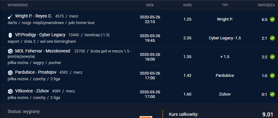 kupon sts 26.05.2020