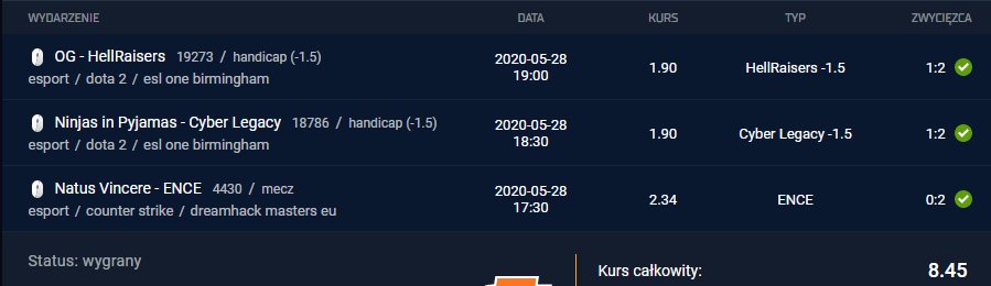 kupon sts 28.05.2020