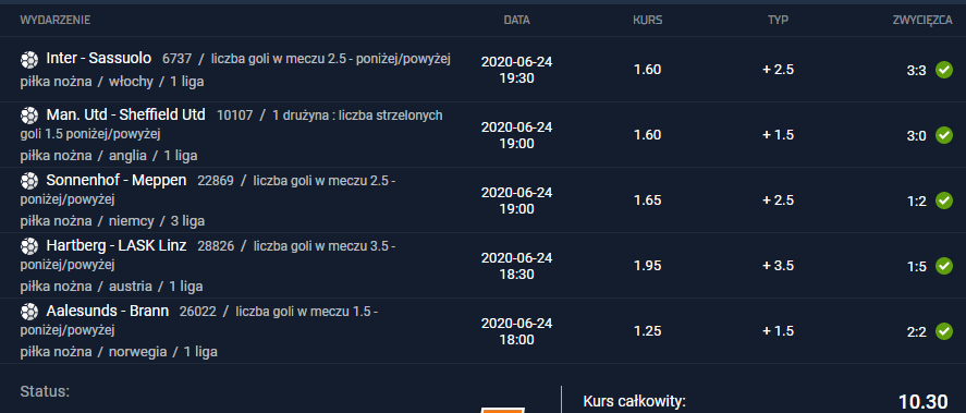 kupon sts 24.06.2020