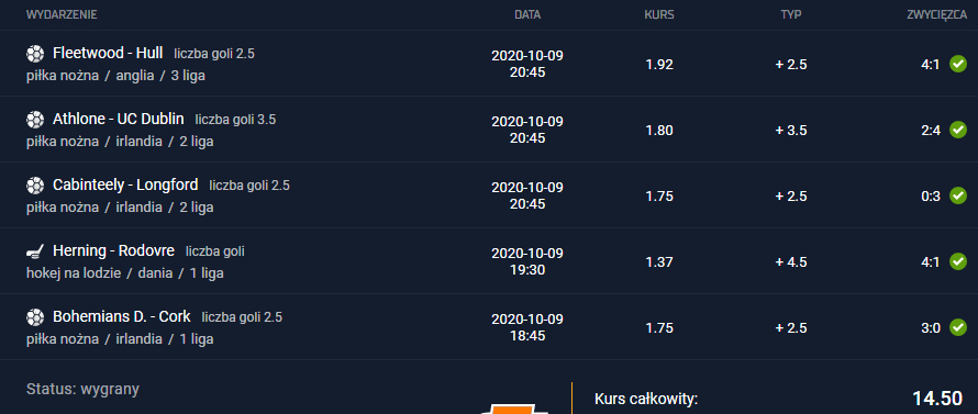 kupon sts 09.10.2020