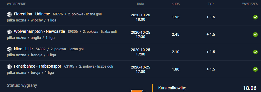 kupon sts 25.10.2020