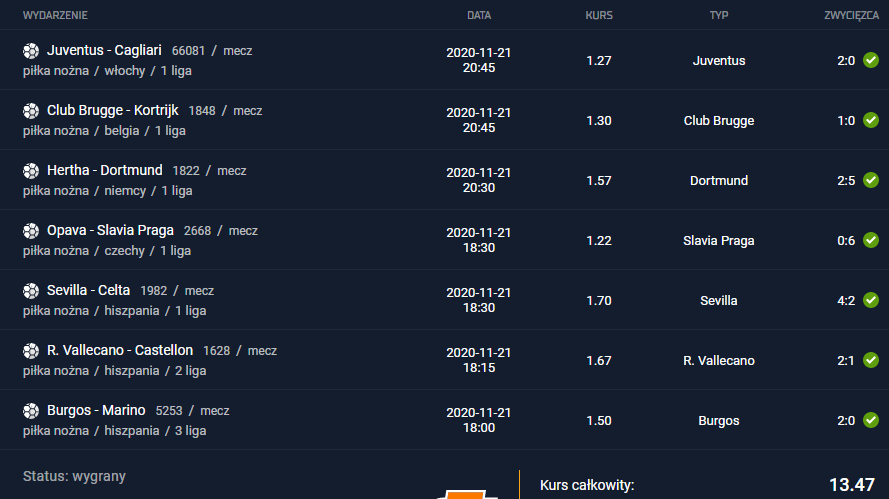 kupon sts 21.11.2020