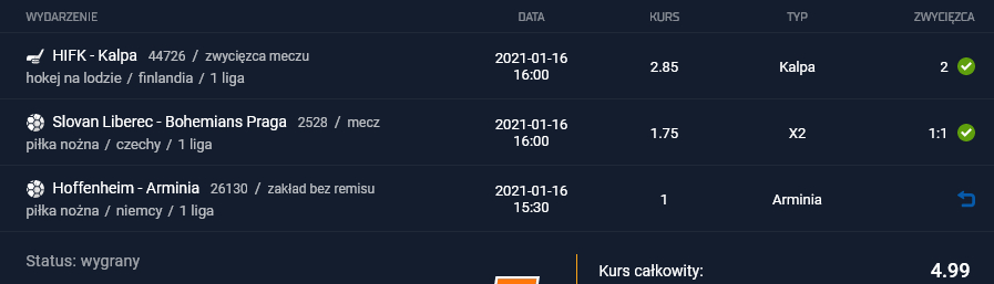 kupon sts 16.01.2021