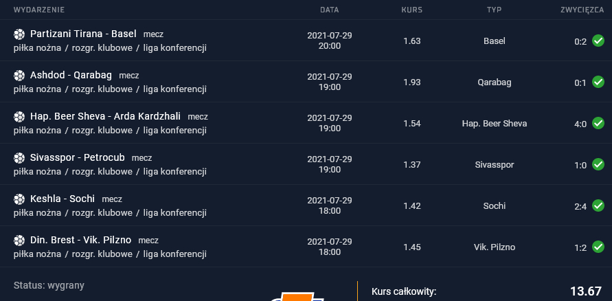 kupon sts 29.07.2021