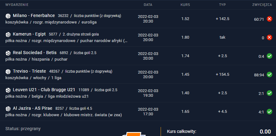 kupon ako 15.95 sts typy bukmacherskie