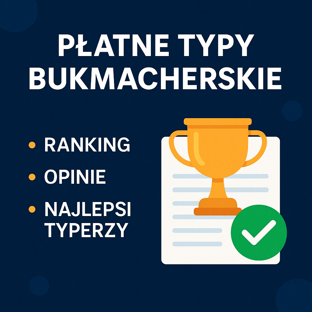Infografika przedstawiająca temat płatnych typów bukmacherskich – ranking, opinie i najlepsi typerzy. Nowoczesny design przyciągający uwagę użytkowników.