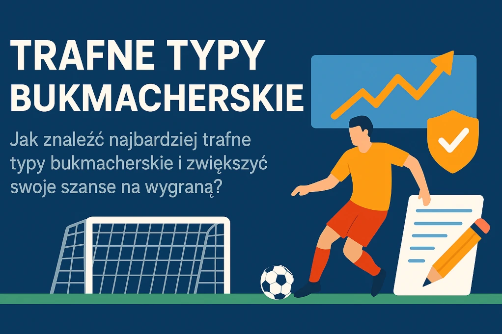 Nowoczesna infografika o trafnych typach bukmacherskich. Jak znaleźć najbardziej trafne typy bukmacherskie i zwiększyć swoje szanse na wygraną w zakładach sportowych.