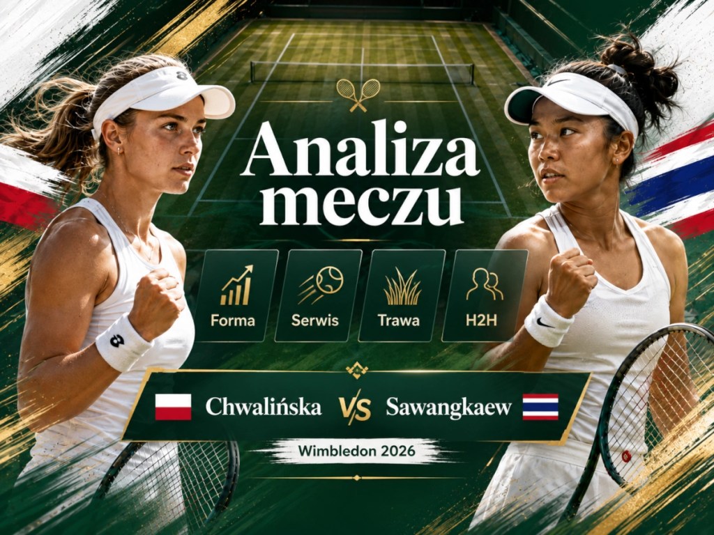 Analiza meczu Maja Chwalińska Mananchaya Sawangkaew Wimbledon 2026, forma zawodniczek, trawa i H2H