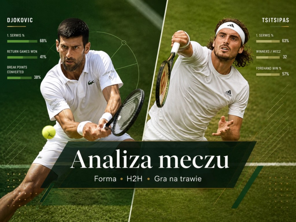 Djokovic Tsitsipas analiza formy H2H i gra na trawie przed meczem Wimbledon 2026
