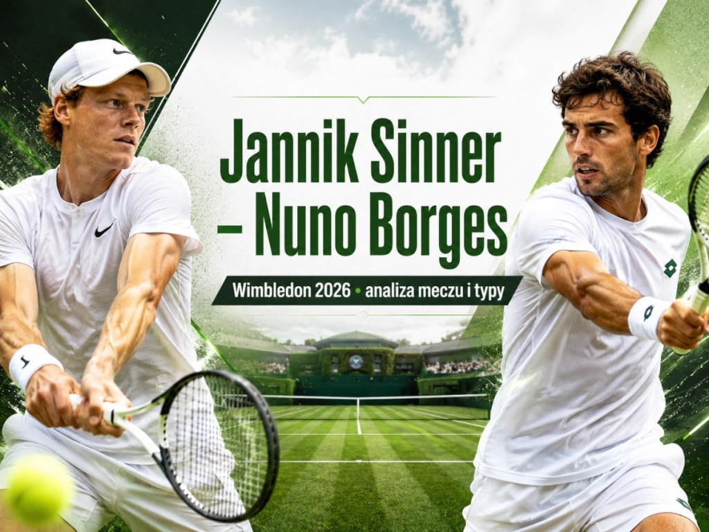 Jannik Sinner - Nuno Borges typy, kursy i analiza meczu drugiej rundy Wimbledon 2026 na kortach trawiastych.