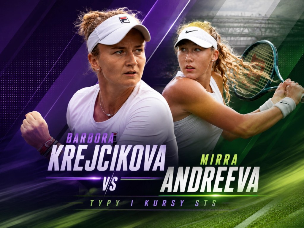 Krejcikova - Andreeva typy i kursy STS na Wimbledon 2026, zakłady na tenis, over gemów i dokładny wynik meczu.