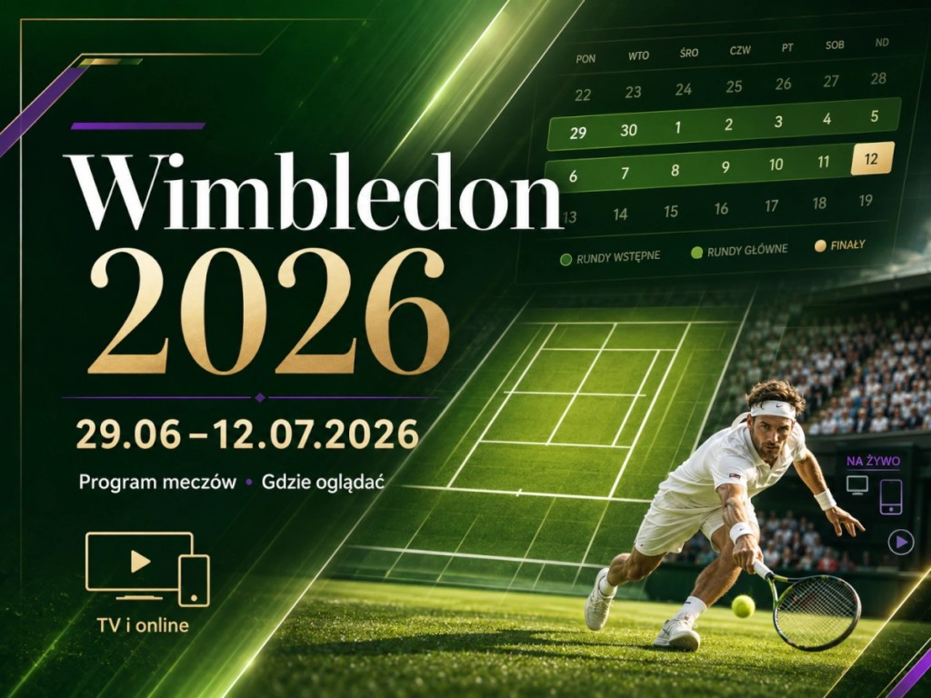 Wimbledon 2026 terminarz od 29 czerwca do 12 lipca, program meczów oraz transmisja TV i online w Polsce