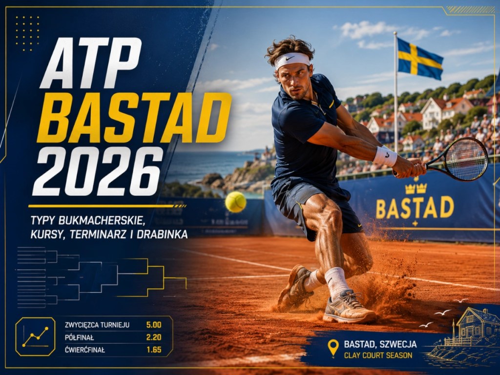 ATP Bastad 2026 - typy bukmacherskie, kursy, terminarz i drabinka turnieju tenisowego w Szwecji