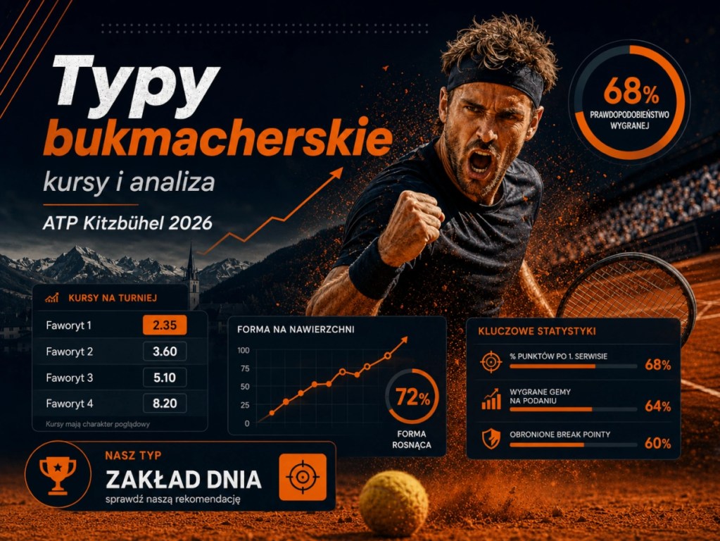 ATP Kitzbuhel typy bukmacherskie, kursy i analiza meczów tenisowych w 2026 roku
