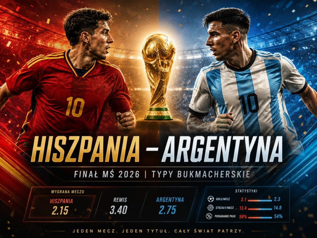 Hiszpania Argentyna typy bukmacherskie i kursy na finał MŚ 2026