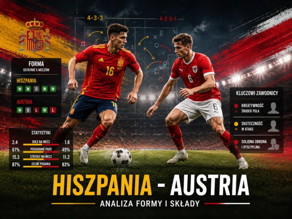 Hiszpania - Austria analiza formy, przewidywane składy, taktyka i statystyki przed meczem MŚ 2026.