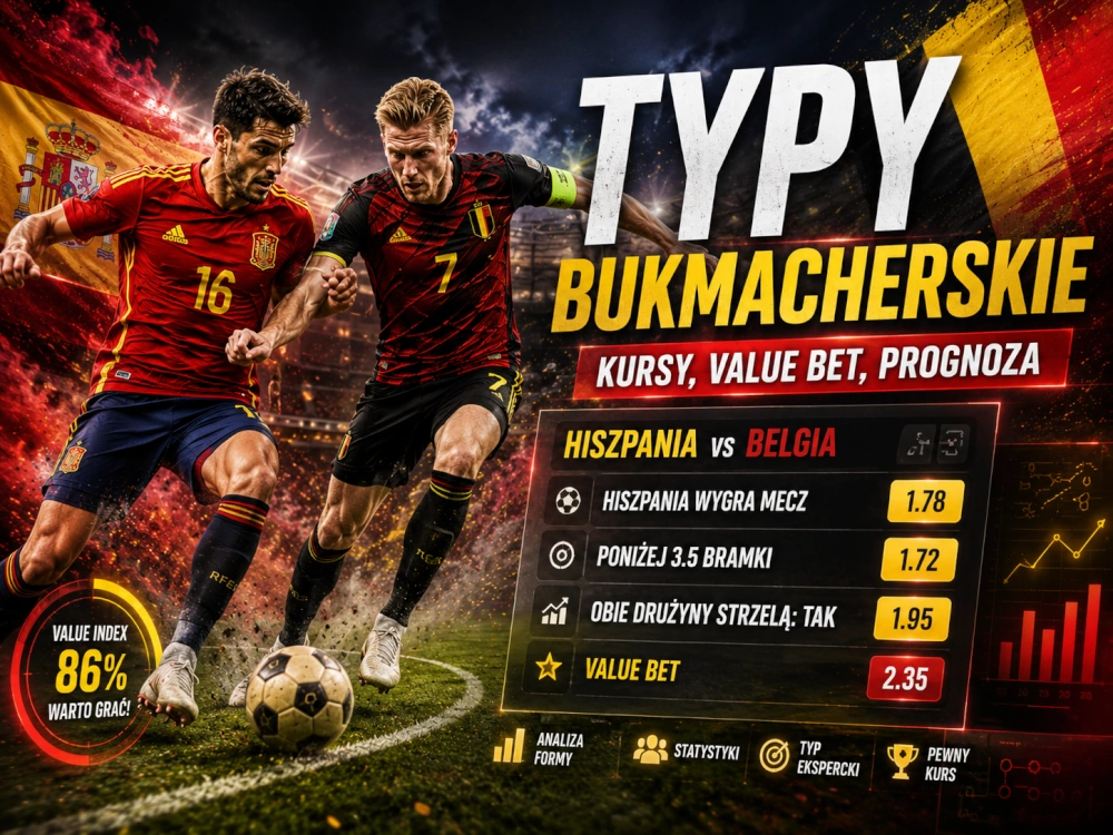 Hiszpania - Belgia typy bukmacherskie, aktualne kursy, value bet i prognoza wyniku meczu