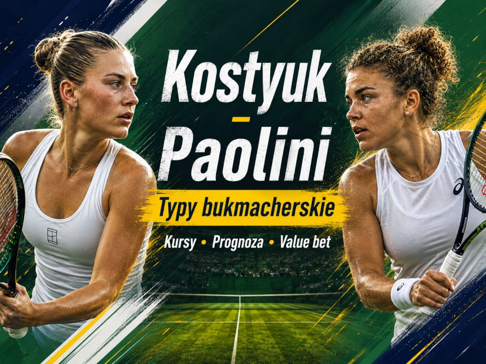 Kostyuk - Paolini typy bukmacherskie Wimbledon 2026 – kursy, prognoza i value bet.