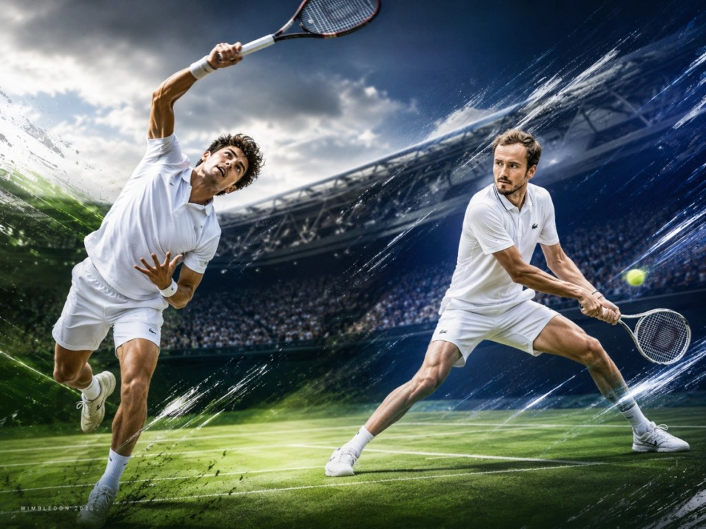 Analiza meczu Daniel Merida - Daniil Medvedev na Wimbledonie 2026, kort trawiasty, typy tenis i przewidywania.