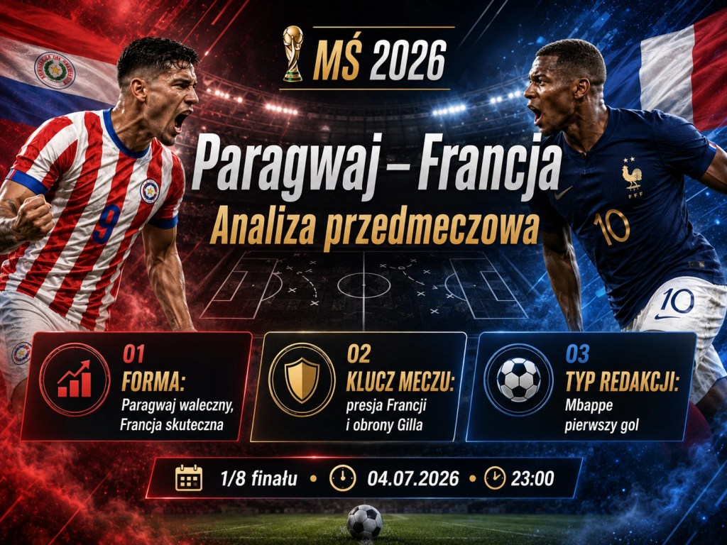 Paragwaj - Francja analiza przedmeczowa, forma drużyn, klucz meczu i typ redakcji na MŚ 2026