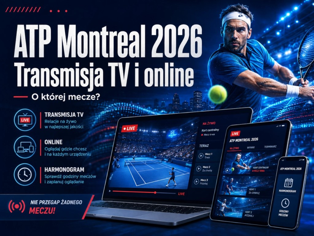 ATP Montreal 2026 transmisja TV i online – gdzie oglądać tenis i o której mecze