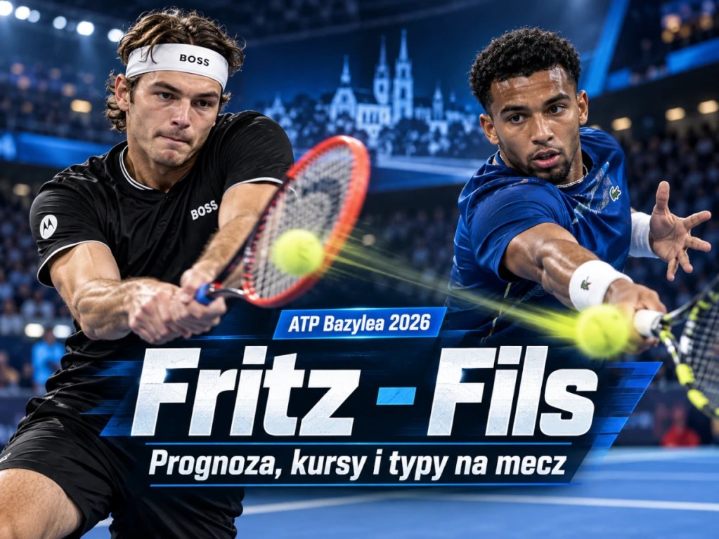 Taylor Fritz i Arthur Fils w dynamicznych akcjach tenisowych - analiza meczu, prognoza i kursy ATP Bazylea 2026.